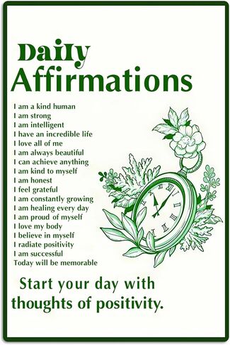 CUUCTGDA Inspirational Metal Poster Green Boho Room Aesthetic Decoration Daily Gratitude Tin Signs Home Garden Office Bedroom Kitchen Cafes Bar Wall Decor 8x12 Inch in Saudi Arabia