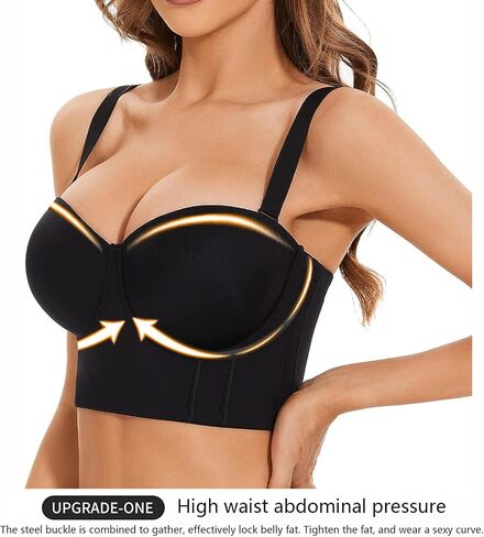 sharllen Women's Strapless Bra Deep Cup Full Coverage Underwire Plus Size Large Bust in Saudi Arabia