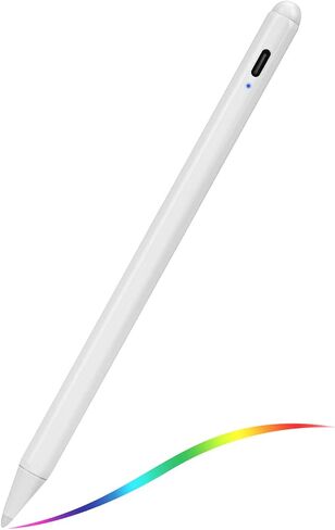 قلم iPad Stylus 2023 لجهاز Apple iPad الجيل الثاني متوافق مع iPad Pro 12.9 بوصة/11 بوصة، iPad 10/9/8 Gen، iPad Air 5th/4th Gen، iPad Mini 6، قلم iPad مقاوم لراحة اليد للرسم والكتابة، أبيض in Kuwait
