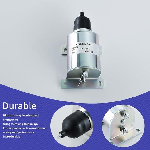 44-9181 Fuel Shut Off Solenoid 41-1566 MPN0457 4109D06G04 11-8518 Replacement for Thermo King SB SLX SL TS MD Series Engine SL100 SL200 SL300 TS200 TS300 TS500 SB190 SB200 SB210 Yanmar YK266 12VDC in Saudi Arabia