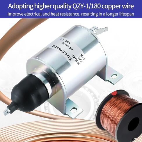44-9181 Fuel Shut Off Solenoid 41-1566 MPN0457 4109D06G04 11-8518 Replacement for Thermo King SB SLX SL TS MD Series Engine SL100 SL200 SL300 TS200 TS300 TS500 SB190 SB200 SB210 Yanmar YK266 12VDC in Saudi Arabia