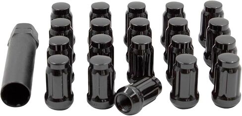 Wheel Accessories Parts 20 Pcs M12 1.25 12x1.25 Thread Car Spline 1.38" Long Lug Nut Black Spline Fits Most Subaru Nissan Pass Cars in Saudi Arabia