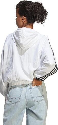 adidas Women's Essentials 3-Stripes Woven Windbreaker in Saudi Arabia