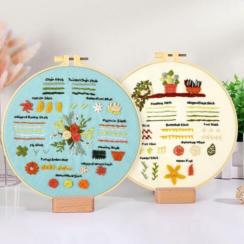 Generic 3 Sets Embroidery Kit Cross Stitch Kits Punch Needle Kit Cross Stitch Kits for Beginners Embroidery Kit for Adults, umdefined in Saudi Arabia