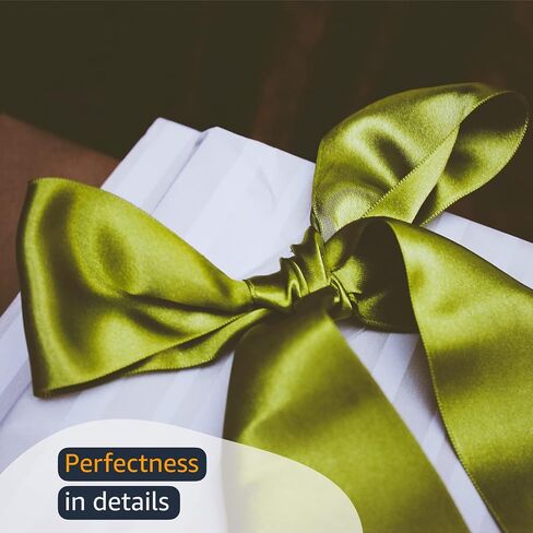 Morex Ribbon 08806/00-029 Double Face Satin Ribbon 1/4" X 100 YD White Ribbon for Gift Wrapping, Birthday Gift Cards, Satin Dress for Women, Silk Ribbons for Crafts, Wedding Gifts for Couple in Saudi Arabia