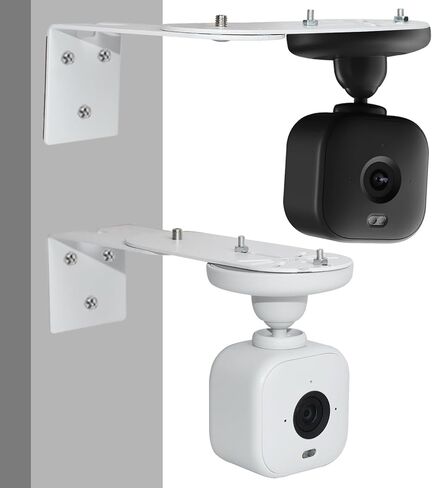 حامل كاميرا خارجي متوافق مع Blink Mini 2، Blink Mini، Blink Outdoor 4th، 3rd Gen، 2 حامل زاوية معدني للكاميرا، تغطية 300 درجة على جانبي المنزل، تقليل البقع العمياء in Kuwait