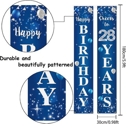 Happy 17th Birthday Yard Sign Door Banner - Cheers to 17 Years Birthday Party Decorations Supplies for Men Women - Blue in Saudi Arabia