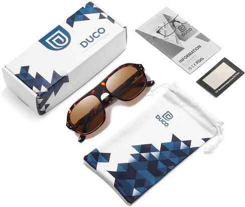 DUCO Retro Aviator Sunglasses for Women Men Polarized Sunglasses UV400 Protection Pilot Sun Glasses Acetate Frame DC2386 in Saudi Arabia