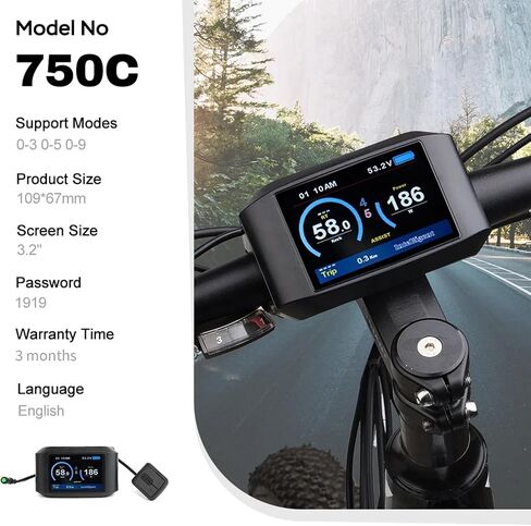 BAFANG LCD C965 TFT 850C 750C C18 Color Screen Display Meter Control Panel Compatible with Electric Bicycle BBS01B BBS02 BBSHD Mid Drive in Saudi Arabia