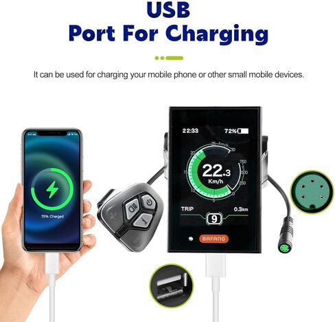 BAFANG LCD C965 TFT 850C 750C C18 Color Screen Display Meter Control Panel Compatible with Electric Bicycle BBS01B BBS02 BBSHD Mid Drive in Kuwait