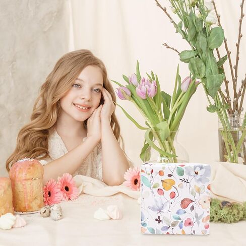 JarThenaAMCS 12 Sheets Wildflower Wrapping Paper -Not Roll- Watercolor Floral Gift Wrap Paper Bulk Folded Flat Flower Art Paper for Wedding Bridal Shower DIY Crafts, 19.7 x 27.6 Inch in Saudi Arabia