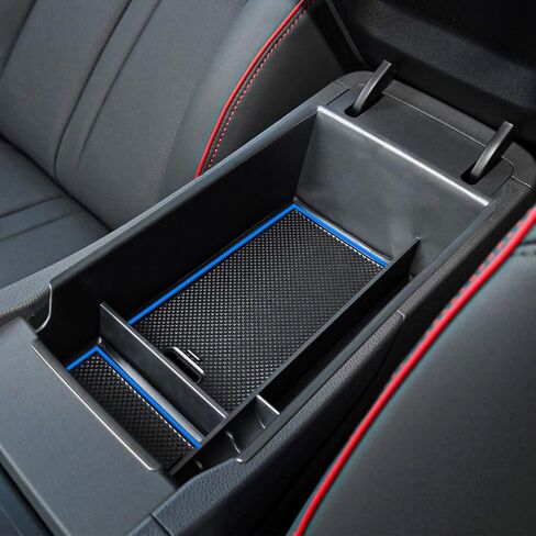 TACOBRO Center Console Organizer Compatible with Hyundai Sonata 2020 2021 2022 2023 Accessories, Sonata N-Line/Limited Insert Tray Secondary Storage Armrest Box ABS Black in Saudi Arabia