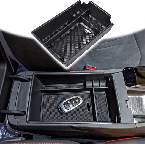 TACOBRO Center Console Organizer Compatible with Hyundai Sonata 2020 2021 2022 2023 Accessories, Sonata N-Line/Limited Insert Tray Secondary Storage Armrest Box ABS Black in Saudi Arabia