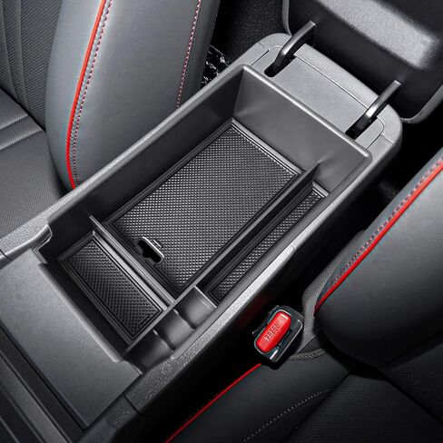 TACOBRO Center Console Organizer Compatible with Hyundai Sonata 2020 2021 2022 2023 Accessories, Sonata N-Line/Limited Insert Tray Secondary Storage Armrest Box ABS Black in Saudi Arabia