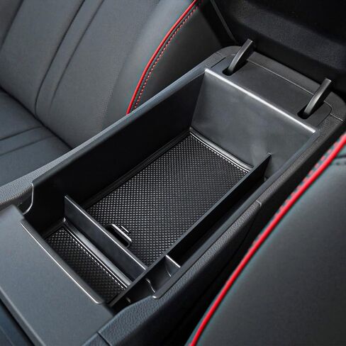 TACOBRO Center Console Organizer Compatible with Hyundai Sonata 2020 2021 2022 2023 Accessories, Sonata N-Line/Limited Insert Tray Secondary Storage Armrest Box ABS Black in Saudi Arabia