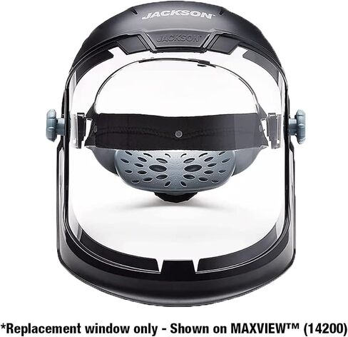 نافذة بديلة آمنة من جاكسون لقناع MAXVIEW Premium Face Shield - ANSI Z87.1 - غير مطلي - لون شفاف in Kuwait