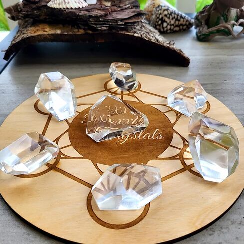 Angel Aura Quartz مزدوج الإنهاء كريستال. هالة كريستالية عالية الاهتزاز للحماية من الريكي، شفاء البرانك، الويكا. بلورات ميتافيزيقية in Kuwait