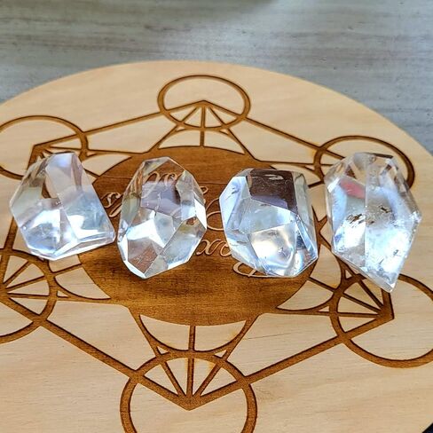 Angel Aura Quartz مزدوج الإنهاء كريستال. هالة كريستالية عالية الاهتزاز للحماية من الريكي، شفاء البرانك، الويكا. بلورات ميتافيزيقية in Kuwait