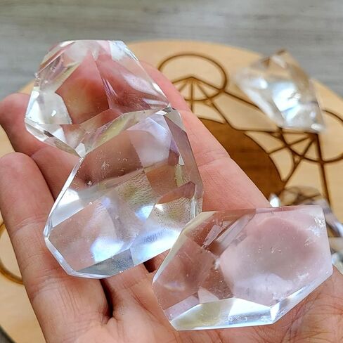 Angel Aura Quartz مزدوج الإنهاء كريستال. هالة كريستالية عالية الاهتزاز للحماية من الريكي، شفاء البرانك، الويكا. بلورات ميتافيزيقية in Kuwait
