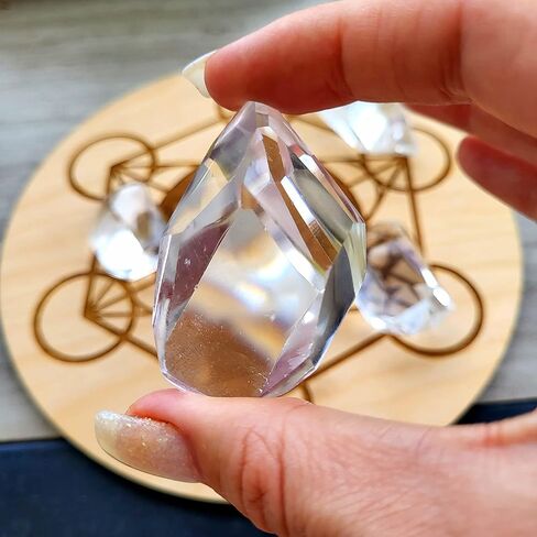 Angel Aura Quartz مزدوج الإنهاء كريستال. هالة كريستالية عالية الاهتزاز للحماية من الريكي، شفاء البرانك، الويكا. بلورات ميتافيزيقية in Kuwait