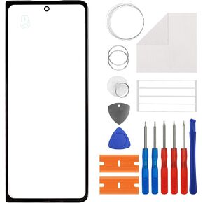 New Duotipa Original Front Glass Panel for Samsung Galaxy Z Fold 4 5G,Front Glass Screen Replacement for F936 with Repair Tools Kit.-No LCD Screen and Touch Digitizer