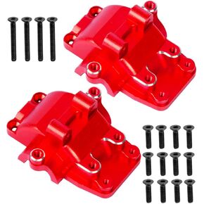 Alloy Front Rear Differential Housing Upgrades Part for 1/18 LaTrax Teton/LaTrax Desert Prerunner,Aluminum Gearboxs Transmission Case,Red