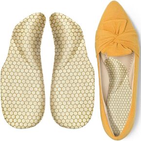 Skyfoot Arch Pads for Plantar Fasciitis Relief, Arch Support Inserts for Flat Feet, Heel Pain, Heel Cushion Inserts for Women & Men (Beige, Large)