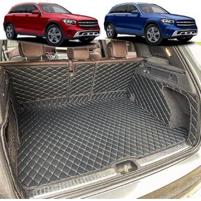 حصيرة الشحن متوافقة مع 2016-2022 مرسيدس بنز GLC فئة GLC250 GLC300 GLC350 GLC43 حصيرة صندوق السيارة وبطانات مسند الظهر الخلفي (غير مناسبة لسلسلة GLC كوبيه) in Kuwait