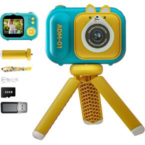 كاميرا للأطفال مع حامل ثلاثي القوائم، هدايا عيد الميلاد للفتيات من سن 3 إلى 9 سنوات، هدايا لطيفة محمولة للفتيات الصغيرات ألعاب كاميرا للأطفال من سن 3 إلى 12 عامًا، كاميرا سيلفي للأطفال in Kuwait