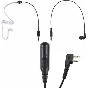 2 Pin Ptt Surveillance Headset Listen and Talk Acoustic Tube Radio Earpiece Ear Picec Mic Headphone for Icom Walkie Talkie IC-F