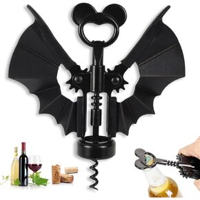 Bat Wine Bottle Opener Winged Bat Shape Red Wine Beer 2-in-1 Bottle Opener for Home Party, Gift for BarClub Lovers