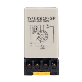 C61F-GP Floatless Level Switch, AC220V 50/60HZ Liquid Floatless Level Switch Controller with Base