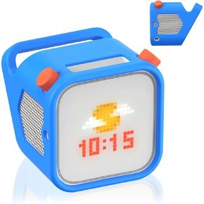 Case Compatible with Yoto Player 3rd Generation, Kids Bluetooth Audio Speaker Plays Adventure Jacket Cover Accessory, Anti-Slip Anti-Scratch Silicone Shell with Easy-to-Carry Handle (Orange)