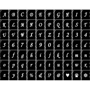 70PCS Alphabet Letter Stencils 3 inch, Reusable Plastic Letter Number Interlocking Templates, Art Craft Stencils for Painting on Wood, Wall, Fabric, Rock, Chalkboard, Signage, Stencils