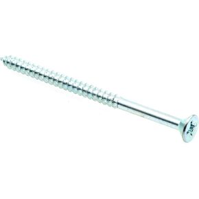 Prime-Line 9036705 Wood Screw, Flat Head Phillips, #14 X 4 in, Zinc Plated Steel, Pack of 10