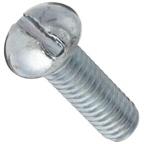 Small Parts Steel Machine Screw, Zinc Plated Finish, Round Head, Slotted Drive, Meets ASME B18.6.3/SAE J82, 1/8" Length, Fully Threaded, #6-32 Threads (Pack of 100)