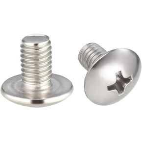 uxcell Machine Screws, M5x8mm Phillips Screw, 304 Stainless Steel, Fasteners Bolts 20Pcs