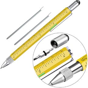 Pen Gifts for Men Women, Huhoo Cool Gadgets Tools Multi Tech Pen for Men, Personalized Gifts for Dad or Him, Funny Gift for Christmas, Father's Day, Valentines or Birthdays (Black-9in1)