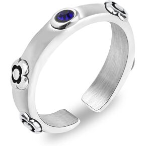 CENWA Anime Cosplay Ring Red/Blue Gemstone Anime Adjustable Unisex Ring Gift for Fans