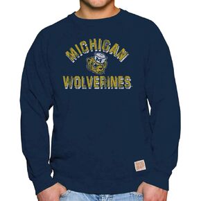 Adult University Crewneck (Michigan Wolverines - Blue, Medium)