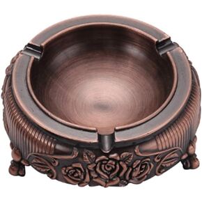 Vintage Metal Ashtray with Embossed Flower for Hotel Home living Room Office Room KTV Ashtray home ashtray outdoor
