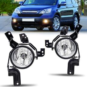 Driving Fog Lights Lamps Assembly for 2007 2008 2009 Honda Crv Fog Light Replacement with H11 Bulbs & Switch and Wiring Kit