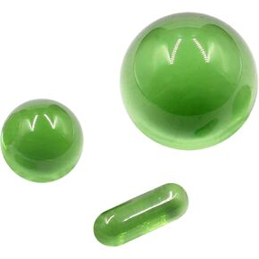 EVKILKJS 3PCS Terp Pearls,Quartz Pearl Beads Balls,Green Quartz Glass Marble Set,Quartz Terp Pearls for Jewelry Making,Bracelets,Necklaces,and Crafts