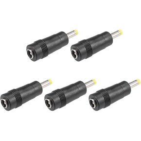 uxcell DC Power Connector 5.5x2.1mm Female Jack to 4.0x1.7mm Male Adapter Barrel Connector 5pcs