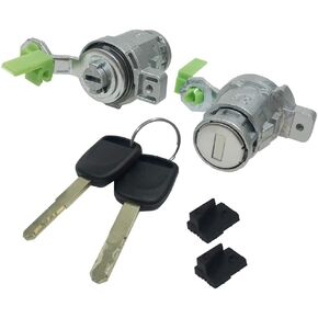 Door Lock Cylinder Kit with 2 Keys for Honda CR-V 2002-2006, Element 2003-2011 Front Left Driver Side Door Lock Set Tumbler with Key, OE:72185-S9A-013 72145-S9A-003 72145-S9A-013