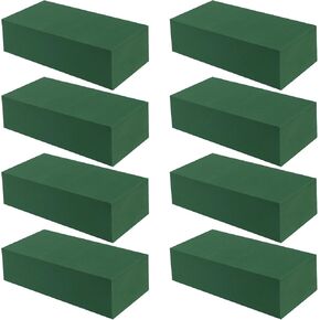 jeuihau 8 قطع كتل رغوة الأزهار، الطوب رغوة الزهور الرطبة، مستطيل كتل رغوة الزهور الخضراء الطوب رغوة زهرة لمشاريع الحرف اليدوية ترتيب الزهور الاصطناعية والطازجة، 8.9 × 4.1 × 2.8 بوصة in Kuwait