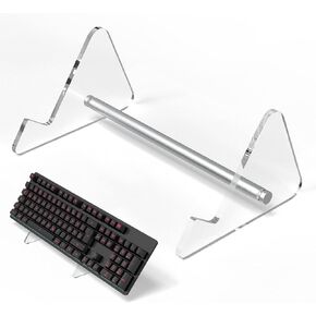 YIMAGUJRX Black Keyboard Stands 1-Tier, Mechanical Keyboard Acrylic Display Stand, Holder Stand for Gaming Keyboards