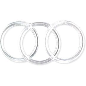 4 inch Clear Plastic Acrylic Craft Rings 5/16 inch Thick 12 Pieces