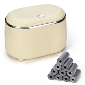 Mini Trash Can for Desk with 200 Trash Bags, Luxury Countertop Small Trash Can with Lid, Tiny Desktop Garbage Bin for Bathroom Vanity, Coffee Table Top, Nightstand Waste Basket