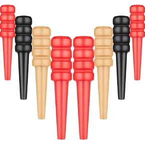 Mudder Wooden Cribbage Pegs (48 Pieces, 3 Colors) - Fit 1/8 Holes with Storage Pouch - Traditional Board Game Accessory